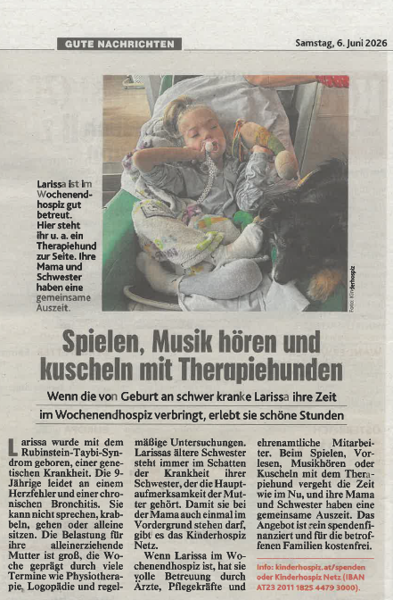 Screenshot des Krone Artikels