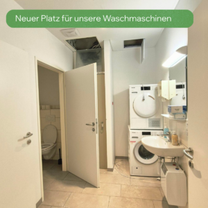 Waschmaschine und Trockner für das Tageshospiz